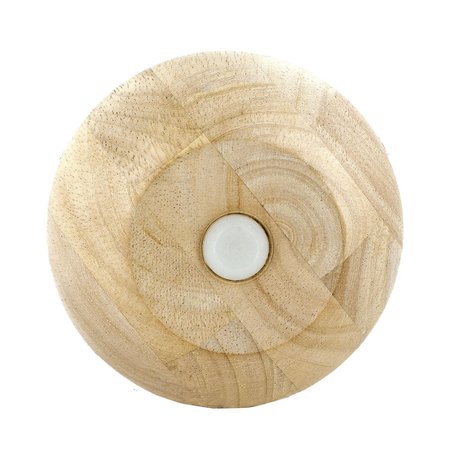 Architectural Products By Outwater 2-1/2 in x 4-1/2 in Unfinished Hardwood Round Bun Foot, 4 Pack w/ 4 Free Insert Nuts and Drill Bit 3P5.11.00052